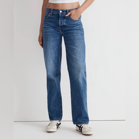 NWT Madewell Low-Slung Straight Jeans Size 28 - Picture 10 of 13